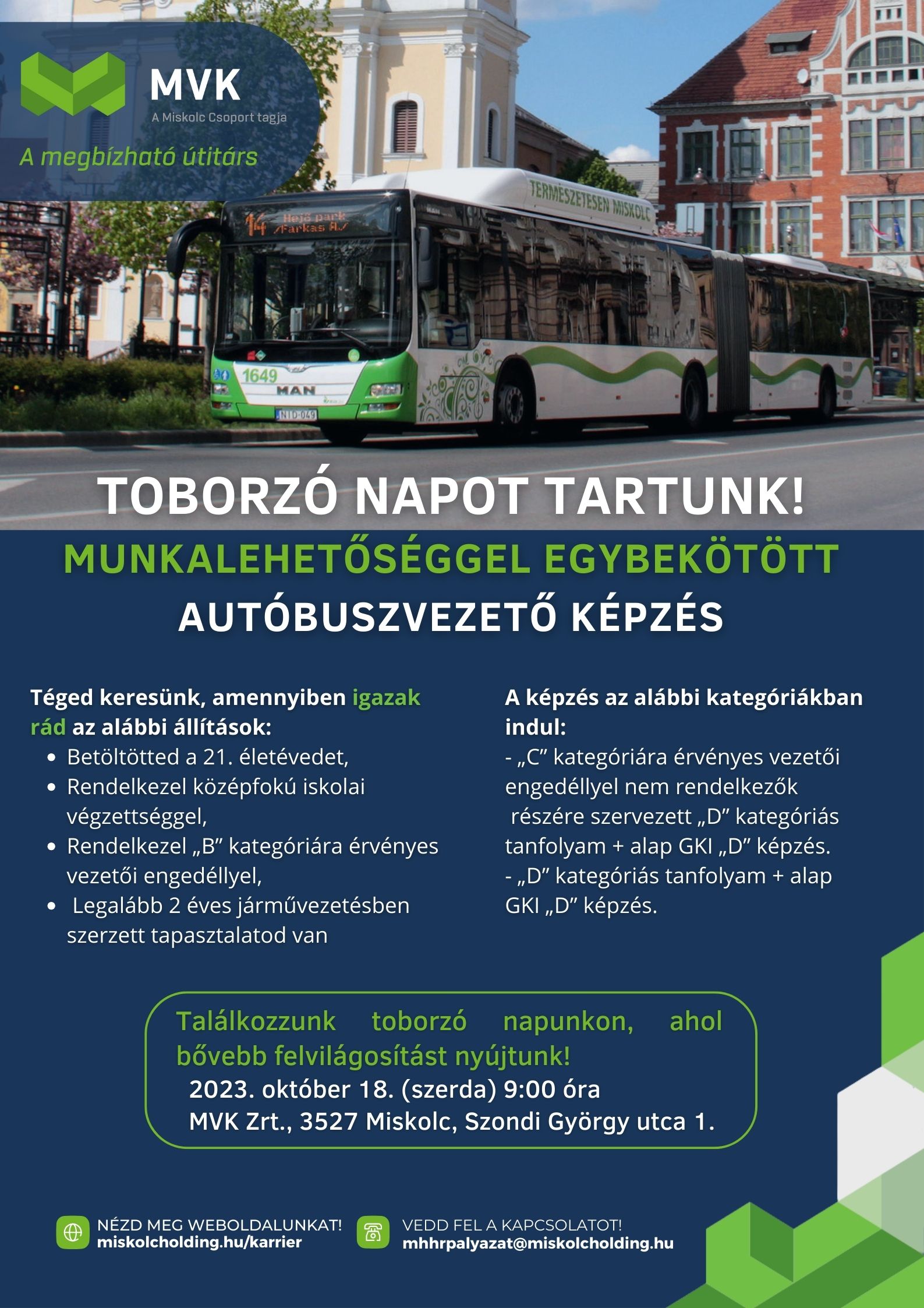 Autóbuszvezető tobortás, tanfolyam