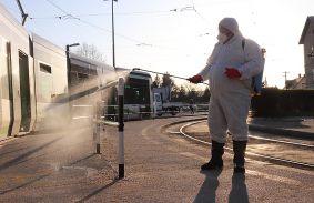 Megkezdődött a megállók fertőtlenítése