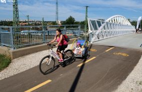 MÁR HASZNÁLHATÓ AZ ELSŐ MISKOLCI KERÉKPÁROS HÍD